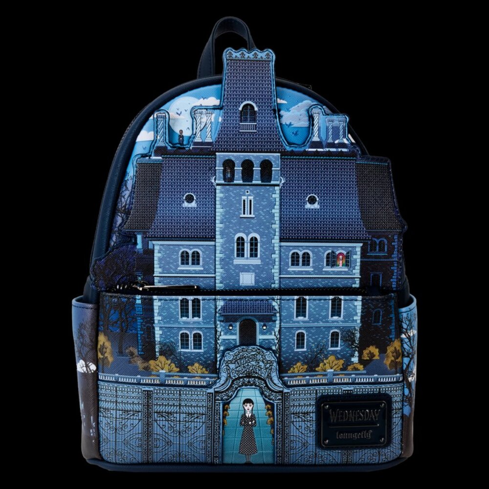 Wednesday Nevermore Academy Castle Glow Mini Backpack NWT